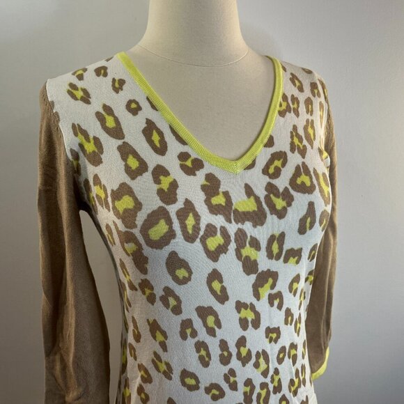 EVOLUTION by Cyrus Women's Leopard Light Sweater - Size Small - NWT $115 - Picture 3 of 4